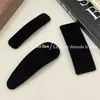 Pasador de Terciopelo Negro Retro para Mujer Color Sólido Simple Clip Lateral Bb Clip Nuevo Clip para Flequillo Parte Posterior de la Cabeza Pasador para Cabello Roto