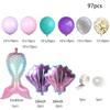 Amazon Latex Macaron Cor Desenhos Animados Casamento Atmosfera Cena Layout Props Sereia Tema Balão de Fundo