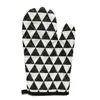 Guantes de cocina sencillos de algodón y lino para microondas, guantes de horno gruesos resistentes a altas temperaturas, guantes de horneado para el hogar, venta al por mayor desde el fabricante