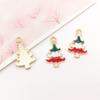 Accesorios de Joyería DIY Colgante de Joyería Árbol de Navidad Decoración Navideña Aleación con Goteo de Aceite Colgante Navideño Venta Caliente Transfronteriza