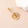Joyería para piercing corporal de nuevos productos transfronterizos anillo para ombligo estilo pequeño fragante diamante para ombligo personalidad de moda clavo para ombligo decoración para ombligo