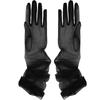 Guantes de Malla Negros Cuentas Transparentes Ins Modernos Celebridad de Internet Forma Cóncava Vestido de Fiesta de Cumpleaños Boda Halloween Mujeres