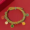 Pulsera de Cinco Vías Dios de la Riqueza, Pulsera Ajustable Estilo Étnico, Regalo de la Zona Escénica de Xizang, Cuerda Colorida Tejida a Mano