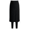 Falda de dos piezas con forro polar para otoño/invierno de 200 Jin, pantalones de una pieza, leggings cálidos coreanos, falda de un solo paso, estilo Hong Kong, tallas S-5XL