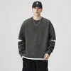 Ropa para Hombre Fengshe / Marca de Moda Sudadera Versátil Holgada de Cuello Redondo de Peso Pesado 300G para Hombre, Nuevo Top con Parches de Invierno/Otoño