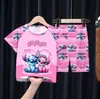 Pijamas de Verano para Niños al por Mayor Trajes de Manga Corta y Shorts para Niños Mayores Dibujos Animados Lindos Ropa de Casa para Bebés Niñas
