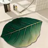Alfombrilla Sencilla para el Hogar con Forma de Hoja de Tierra de Diatomeas, Alfombrilla Absorbente de Agua Antideslizante para Baño, Alfombrilla Drenante y Absorbente de Agua para Encimera de Cocina