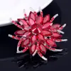 Broche de Flor de Cristal Girasol Europeo y Americano Accesorios de Hebilla para Cuello de Ropa Exterior Pin Accesorios Corsage de Circonita