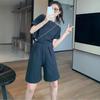 Novo terno de verão feminino Amazon moda transfronteiriça estilo ocidental esportivo casual modelador shorts de perna larga terno de duas peças