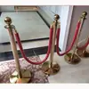 Cordón de titanio valla de alambre de un metro base de barandilla línea de advertencia cinta de aislamiento color titanio dorado columna de conserje de bienvenida Shanxi