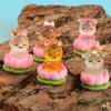 Luminoso Zen Cartoon Animal Buda Boa Sorte Acessórios de Resina de Lótus Deixando Cair Cola Cartoon Chaveiro Pingente Ornamentos