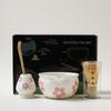 Conjunto de chá matcha japonês transfronteiriço, conjunto com 7 peças, caixa colorida, fabricantes de explosões de cerâmica da Amazon de alta qualidade