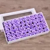 Dos capas de cabeza de flor de jabón Rosa cabeza de flor de jabón Flor de Agua caja de regalo para ramo del Día del Maestro making suministros para floristería al por mayor