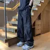 Pantalones cargo de paracaídas ligeros de secado rápido para hombre, elegantes y geniales, pantalones holgados de pierna recta ancha para hombre
