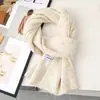Bufanda de Punto de Color Sólido, Simple y Suave para Mujer en Invierno, Suave y Versátil, Resistente al Frío, Engrosada, Cálida y Protectora del Cuello