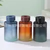 Botella vacía de difusor de varillas sin llama para ambientador de coche, color degradado, redonda alta, 120 ml, venta al por mayor transfronteriza, botella de vidrio