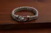 Pulseira Masculina Explosões Transfronteiriças Europeias e Americanas Estilo Punk Retrô Aço Inoxidável Cabeça de Cobra Animal Platypus Pulseira