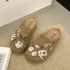 Nuevas Pantuflas Birkenstock de Cuadros Vintage con Lazo Otoño/Invierno 2026 para Niñas Pantuflas Versátiles Ligeras de Moda con Punta Cerrada para Mujeres
