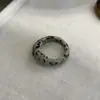 Anel de Cristal Olho de Tigre Pedra Natural Nicho Sentido Avançado Personalidade Minimalista Dedo Indicador Largo Anel Empilhável