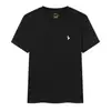Camiseta de Manga Corta para Hombre de Comercio Exterior de Verano Rl con Logo de Caballo, Color Sólido, Corte Ajustado, Bordada, Talla Europea, Logo Olo, Algodón Puro, Cuello Redondo, Versátil P