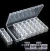 Suministros para Manicura Caja de Almacenamiento para Joyería de 28 Compartimentos, a Prueba de Polvo, Compartimentos Independientes, Caja de Diamantes Transparente, Pastillero, Caja para Cuentas y Botones