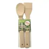 Espátula de Bambu para Panelas Antiaderentes, Espátula de Cozinha, Colher de Arroz, Espátula de Bambu Não Pintada, Conjunto de Espátulas de Bambu com Cabo Longo, Utensílios de Cozinha