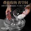 Bol para Mezclar Bol para Ensalada Cocina Hogar Bol Grande para Batir Huevos Plástico Transparente Redondo Bol para Cocinar Resistente a Altas Temperaturas Taza para Lavar a Mano