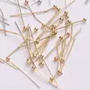100 Peças/Pacote Alfinetes de Bola de Cobre Alfinetes de Cabeça Redonda 6mm Pequeno Acessório em Forma de Flor Alfinetes de Conexão Finais Acessórios Básicos para Joias DIY