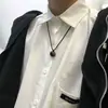 Suministros del Fabricante Collares de Obsidiana para Parejas, un Par de Cadenas para Clavícula para Hombres y Mujeres, Colgantes de Cristal, Cordón Negro, Piedras Naturales Personalizadas