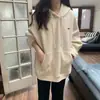 Sudadera Gruesa con Forro Polar de Cinco Colores para Mujer, Otoño e Invierno, Estilo Casual Japonés y Coreano, Sudadera con Capucha Pullover Holgada de Manga Larga para Estudiantes