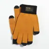 Guantes de Punto de Invierno para Hombre, Guantes de Lana Forrados de Felpa para Ciclismo, a Prueba de Frío, a Prueba de Viento, Antideslizantes, Pantalla Táctil, Guantes Cálidos para Estudiantes
