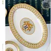 Platos de Cerámica de Jingdezhen y Juego de Platos Platos de Porcelana Fina y Plato Platos y Plato Nórdicos para el Hogar Juego de Vajilla Combinación de Palillos Boda Inauguración de la Casa