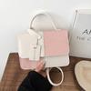 Estilo Coreano Color de Contraste Portátil Pequeña Bolsa para Mujer Verano Nueva Moda Retro Cuadrada Pequeña Texturizada Casual para Viajes Cotidianos Bolso de Hombro