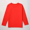 Ropa Infantil Camiseta de Manga Larga con Cuello Redondo para Niños 2025 Otoño Nuevo Camiseta Básica de Algodón Puro para Niños Camiseta Publicitaria de Color Sólido