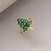 Joias Yongge Anel de Liga de Zinco com Pingente de Óleo Europeu e Americano Elementos de Natal de Desenho Animado para Mulheres Anel de Dedo para Festa de Feriado Venda por Atacado