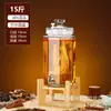 Garrafa de vidro especial para destilar bebidas alcoólicas com torneira, jarra de vinho de vidro, selada para evitar vazamento de ar e evaporação, atacado do fabricante
