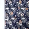 Papel de Regalo Navideño Tamaño Grande Ecológico Papel Kraft Amarillo Papel de Regalo Navideño Cuadros Rojos Cabeza de Reno Patrón de Copo de Nieve