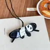"Colgante Lindo" Ins Piel de Vaca Corazón Bolso Pequeño Colgante de Collar Mini Accesorios Billetera para Monedas Gato