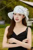 Sombrero de Pescador de Organza Floral de Ala Ancha para Mujer, Sombrero Elegante y con Estilo para Protección Solar, Sombrero de Playa de Moda para Viajes