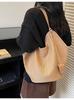 Bolsa de Ombro Tecida Grande Capacidade para Mulheres Outono/Inverno 2025 Nova, Estilo Preguiçoso com Textura, Bolsa Tote para o Dia a Dia, Transfronteiriça, para Sogra
