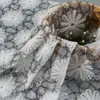 Nuevo Tejido de Encaje con Lentejuelas Florales de Malla Tridimensional, Mantel Bordado, Vestido, Vestido de Novia, Tejido Bordado
