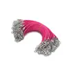 Hilo de Cera Coreano Colorido de 2 mm Cierre de Langosta Corto de Aleación Cordón de unos 13 cm de Largo Cuerda para Colgante DIY Hebilla de Doble Extremo Accesorios