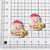 Gorro de Navidad Transparente de Dibujos Animados Alce Accesorios de Resina para Manualidades Funda de Teléfono Móvil Llavero Taza de Agua Flor para Zapato Adornos al por Mayor