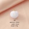 Colgante de bola de piel de visón de imitación de Corea del Sur transfronterizo, colgante de cuentas de piel, collar hecho a mano, pendientes DIY, accesorios, 18 colores