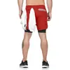 Comercio Exterior Transfronterizo Pantalones Cortos de Running para Hombre Deportes Ocio Exteriores Sueltos Multibolsillos Doble Capa Pantalones de Fitness