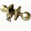 Cerradura de Tres Barras de Aleación de Aluminio Estilo Americano con Manija Esférica Transfronteriza para Puertas de Baño, Cocina, Baño, Balcón y Pasillos, Cerradura de Bola Dorada