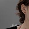 Aretes de Cinabrio Natural Plata S925 Palito para la Oreja Poste para la Oreja Pequeños Elegantes Aretes de Nuevo Estilo 2021 Aretes de Frijolito Rojo