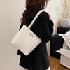Bolso de mano bandolera de gran capacidad de cuero encerado al aceite transfronterizo para mujer 2025 Nuevo bolso de mano bandolera simple Bolso tote de hombro Bolso de moda