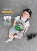Macacão de Bebê de Manga Curta para Engatinhar, Macacão de Verão Fino para Bebê, Roupas Fofas de Algodão para Bebê Menino e Menina, Roupas de 100 Dias, Roupas de Verão