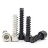 Tornillos Autorroscantes de Cabeza Hexagonal Plana y Cola Plana de Hierro Niquelado M2~M4 Negros en Stock Tornillos Pequeños Autorroscantes de Cola Plana Estándar de Guangdong Hb